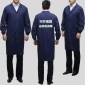 厂家**工作服 蓝大褂加厚订制长大褂印字LOGO设计广告宣传印字